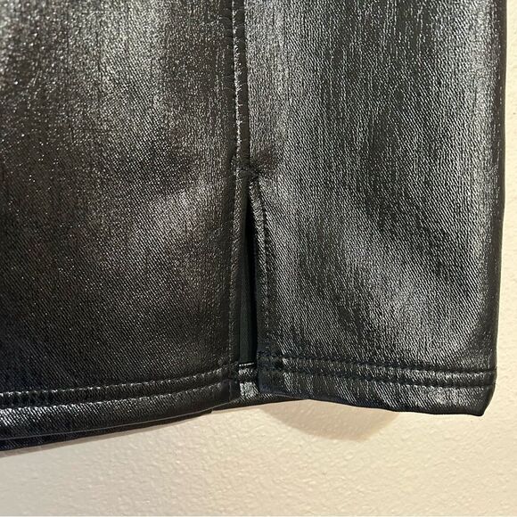 Free People Holding Onto A Dream black coated mini skirt women’s size medium 10 - Picture 4 of 8